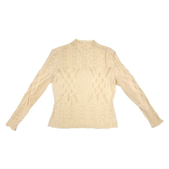 Vintage St. John Collection by Marie Gray Cable Knit Sweater Mock Neck - Picture 1 of 11